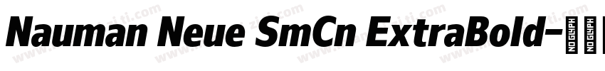Nauman Neue SmCn ExtraBold字体转换